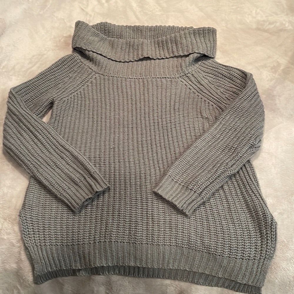Grey large cowl Fashionova sweater